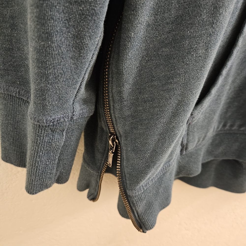 Old Navy Teal Cowl Neck Sweatshirt With Zippered Sides Size XL - Picture 3 of 4